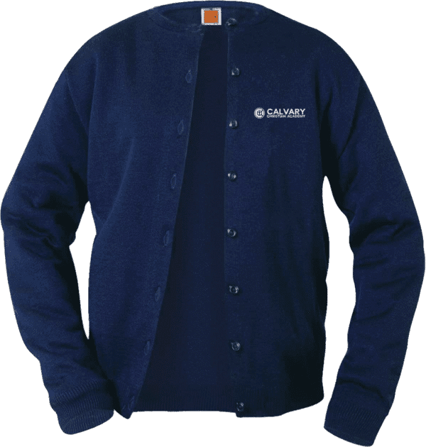 Girls Crewneck Cardigan Sweater