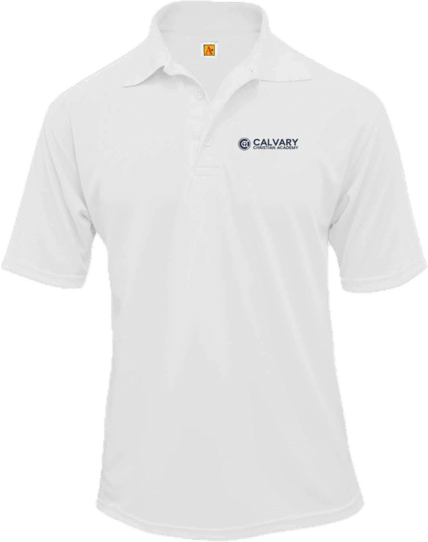 Unisex Youth Short Sleeve Dri Fit Polo - YM, White